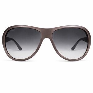 Authentic CHANEL Pilot Sunglasses 5093 RARE Vintage Oversized Taupe Brown opaque